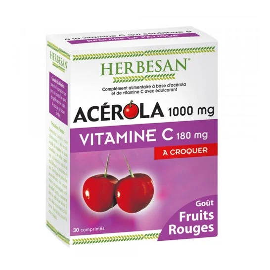 Herbesan Acérola 1000mg + Vitamina C Frutti Rossi 30caps
