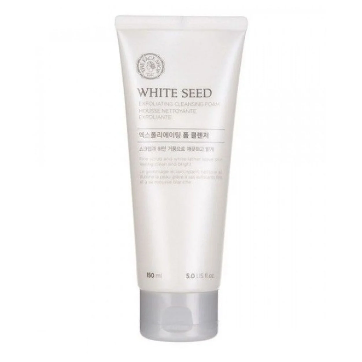 Schiuma detergente esfoliante ai semi bianchi 150ml