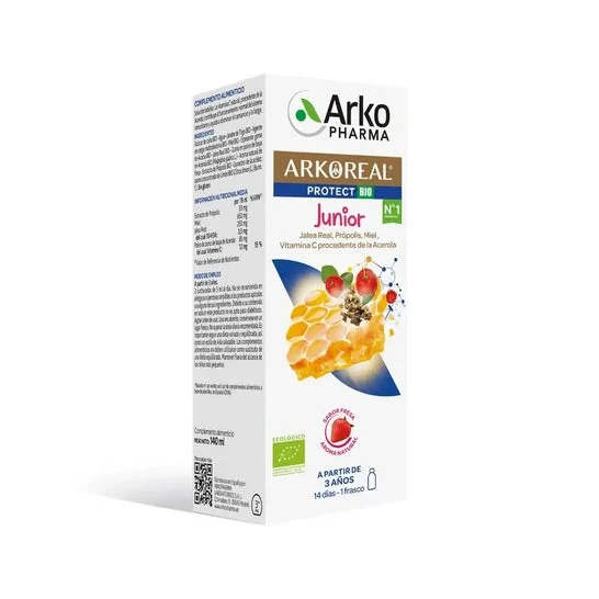 Arkoroyal Fortifying Syrup Junior Bio Ds Bio Ds 3 anni Bottiglia di 140 ml