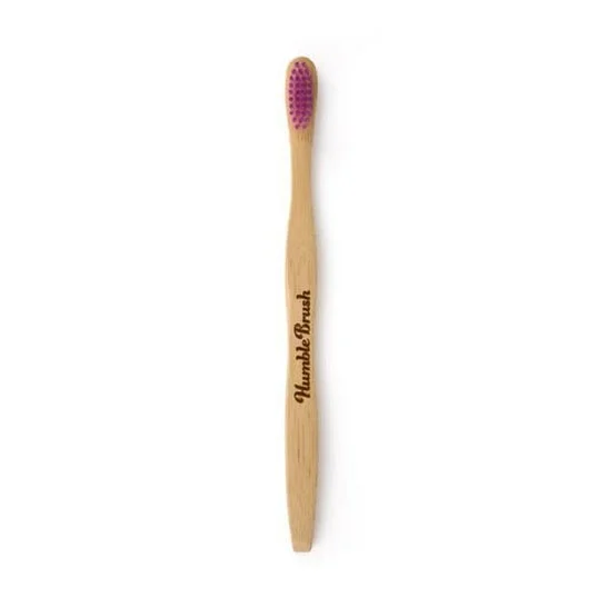 Spazzolino da denti adulto di bambù morbido rosa