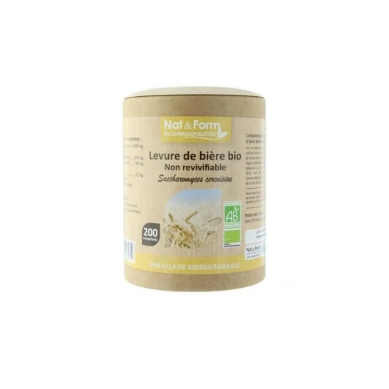Nat & Form Eco Responsable Levure De Bière Bio 200 Comprimés