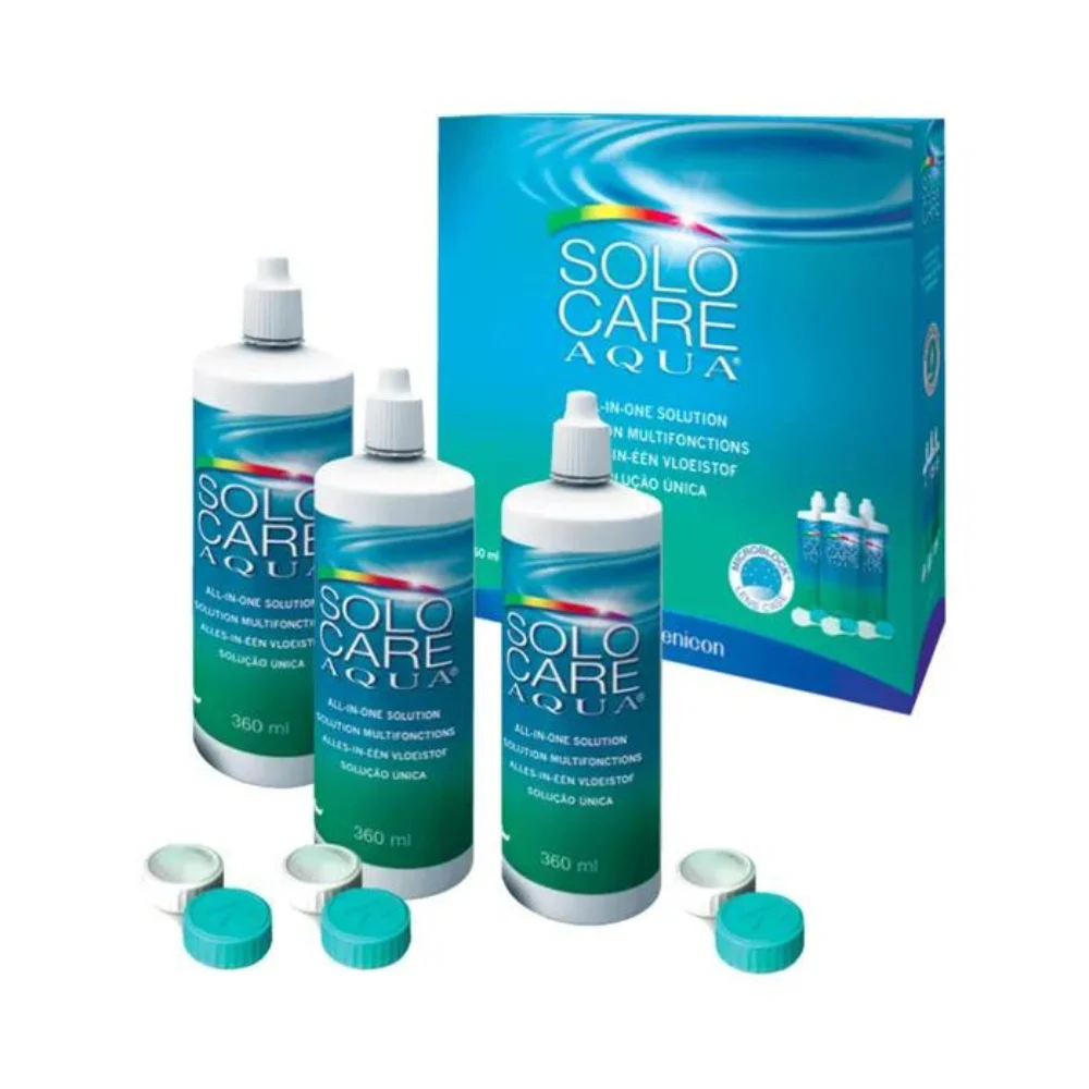 Menicon Solocare Aqua Soluzione multifunzione per lenti morbide 3x360ml