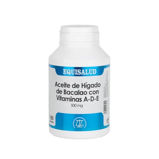 Equisalud Olio di fegato di merluzzo con vitamine ADE 500mg 180 Perle