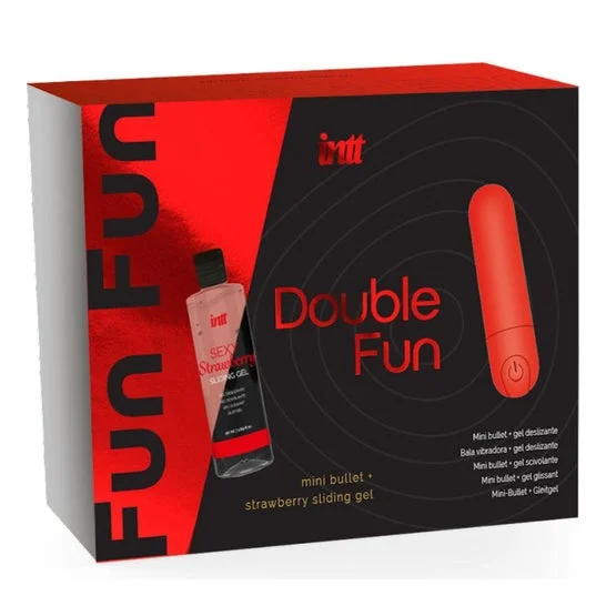 Intt Cofre Double Fun Mini Bullet + Strawberry Sliding Gel
