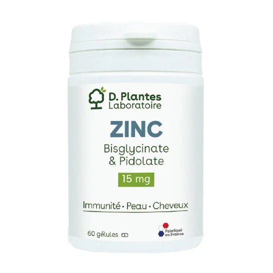 D.Plantes Zinc Bisglicinato y Pidolato 15mg 60caps