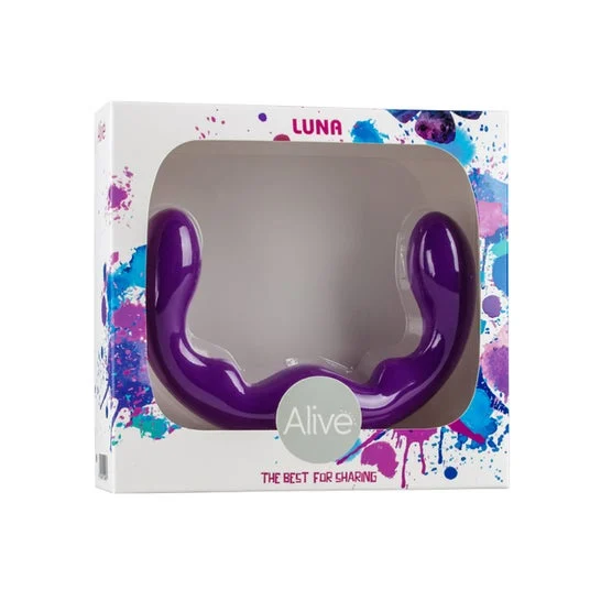 Alive Luna Dildo Doble Penetración Silicona Violeta 25cm 1ud