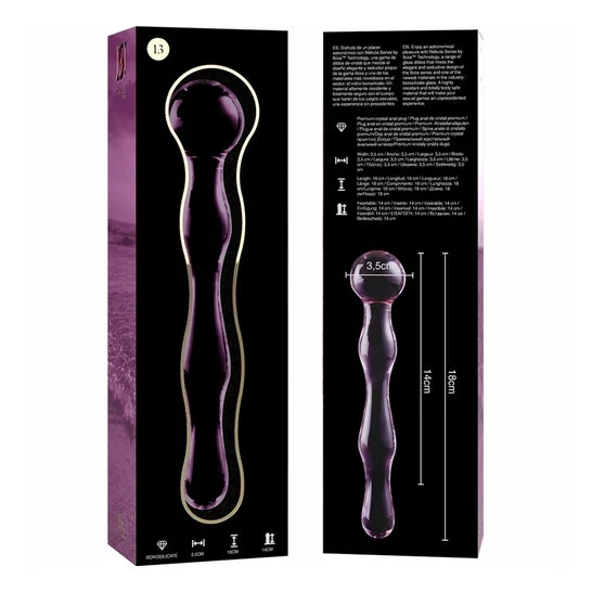 Ibiza Nebula Modelo 13 Dildo Cristal Rosa 18x3,5cm 1ud