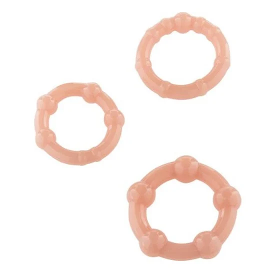 Seven Creations Set tre anelli di pelle per il pene 3 pezzi