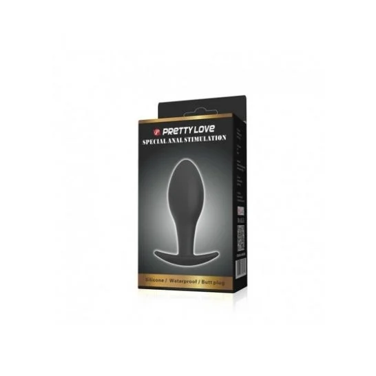 Pretty Love Anal Plug Silicone Anchor Anal Plug 8.5 Cm Nero 1pc