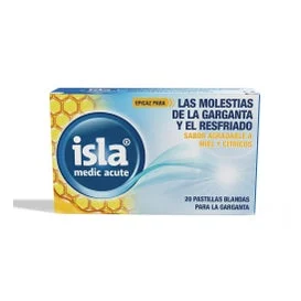 Isla Medic Acute Pastillas Blandas para Garganta Miel y Cítricos 20 pastillas