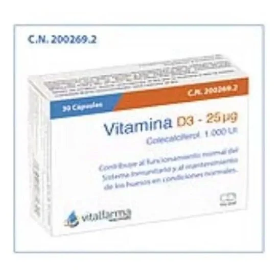Vitalfarma Vitamina D3 Select 25mcg 30caps
