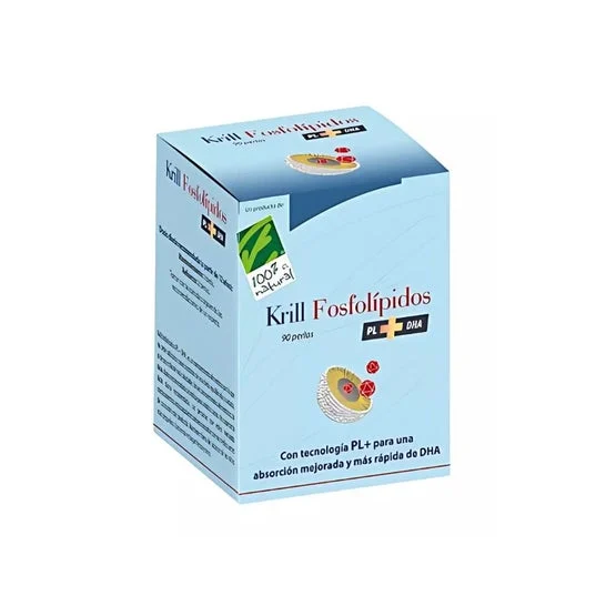 100% Natural Krill Fosfolípidos PL + DHA 90 Perlas