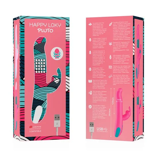 Happy Loky Pluto Rabbit Vibrator & Rotator 1ud