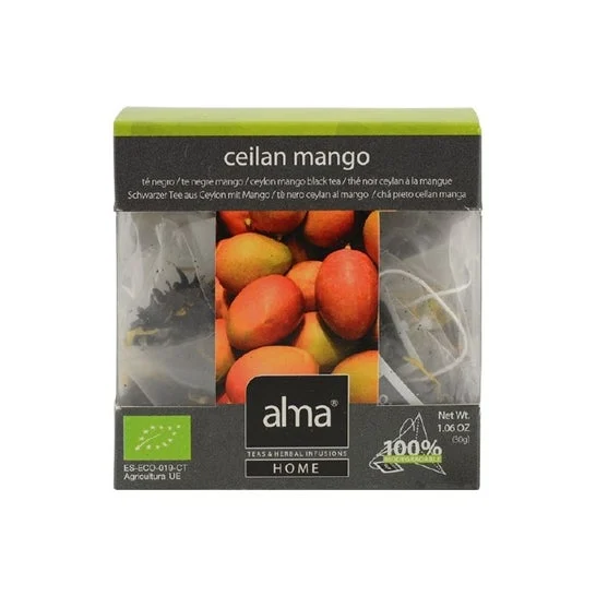 Alma Home Home Tè nero Ceylan Mango 15 Bustine di tè Ceylan Mango