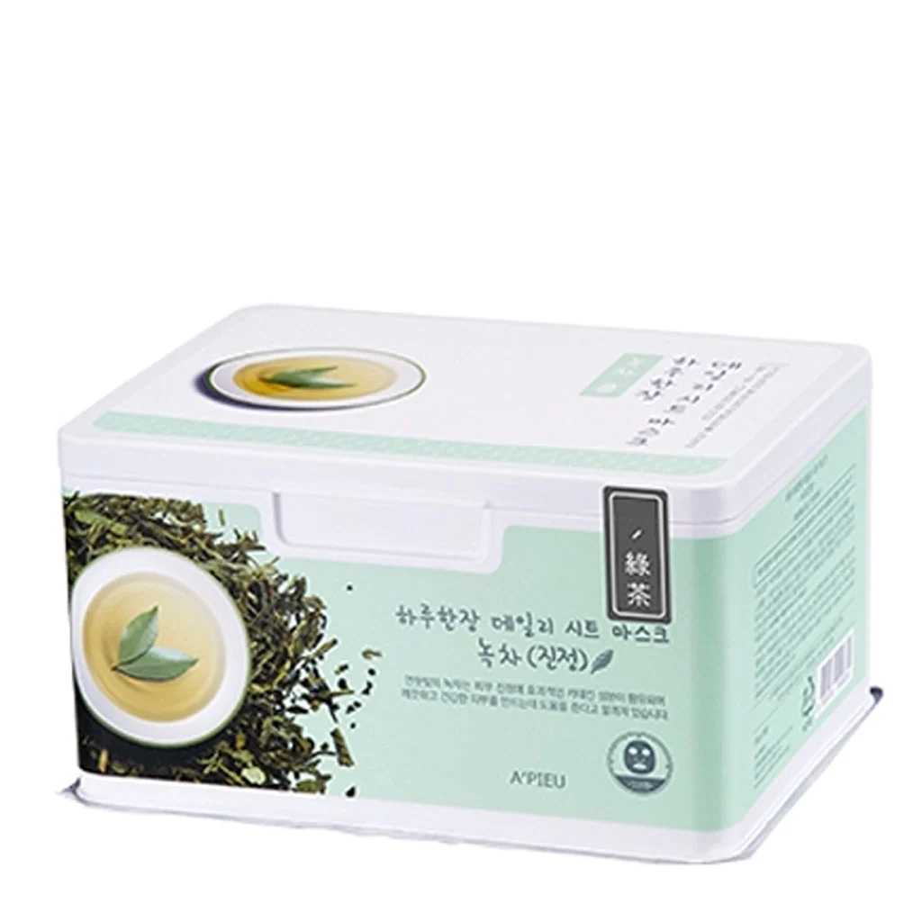 Maschera quotidiana in tessuto Tè verde / Lenitiva (33 fogli)
