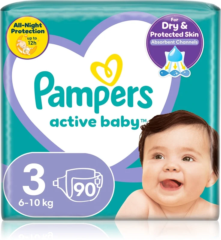 Pampers Active Baby taglia 3 pannolino monouso 6-10 kg 90 pezzi
