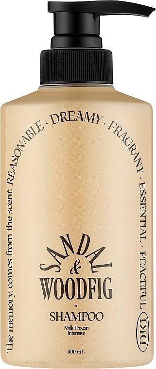 Shampoo per capelli con proteine del latte "Sandalo & Fico"