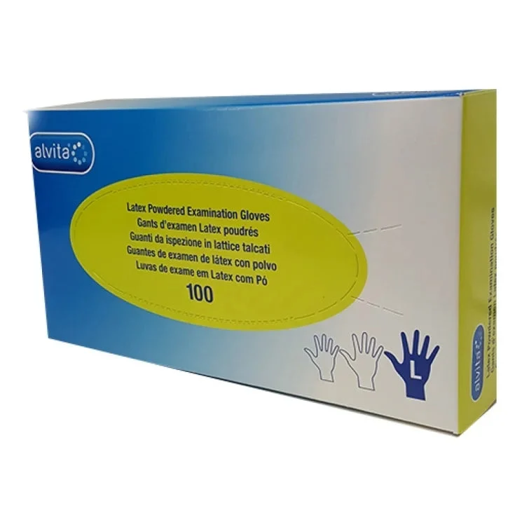 Alliance ALVITA® GUANTI LATTICE SENZA POLVERE L 100 Pezzi