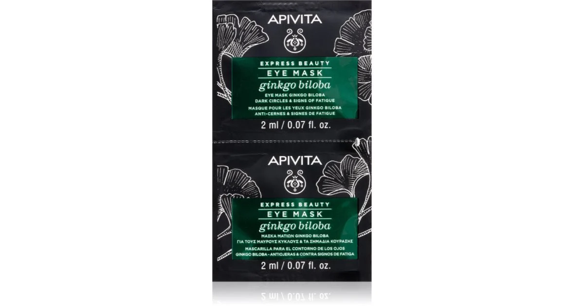 Maschera Apivita contro occhiaie e borse con Ginkgo Biloba 2x2ml