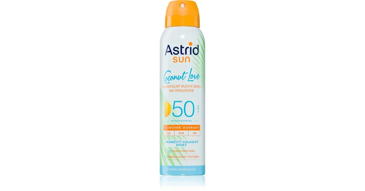 Astrid Coconut Love spray 50 - Spray solare invisibile secco - 150ml