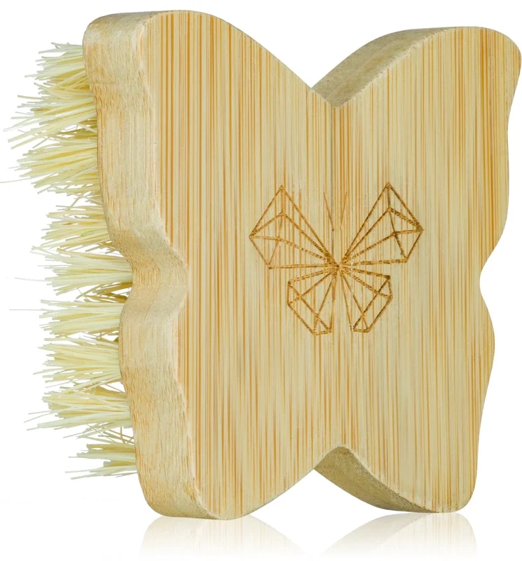Crystallove Bamboo Butterfly Agave Body Brush Travel Size spazzola per massaggi per il corpo