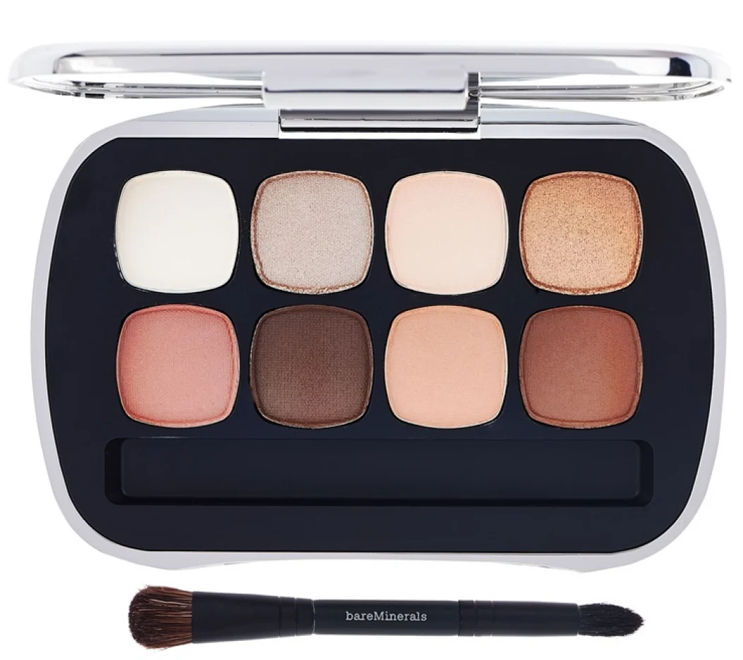 BareMinerals, The Suede Neutrals, Senza Parabeni, Palette di Ombretti, 8 Sfumature, 7 g