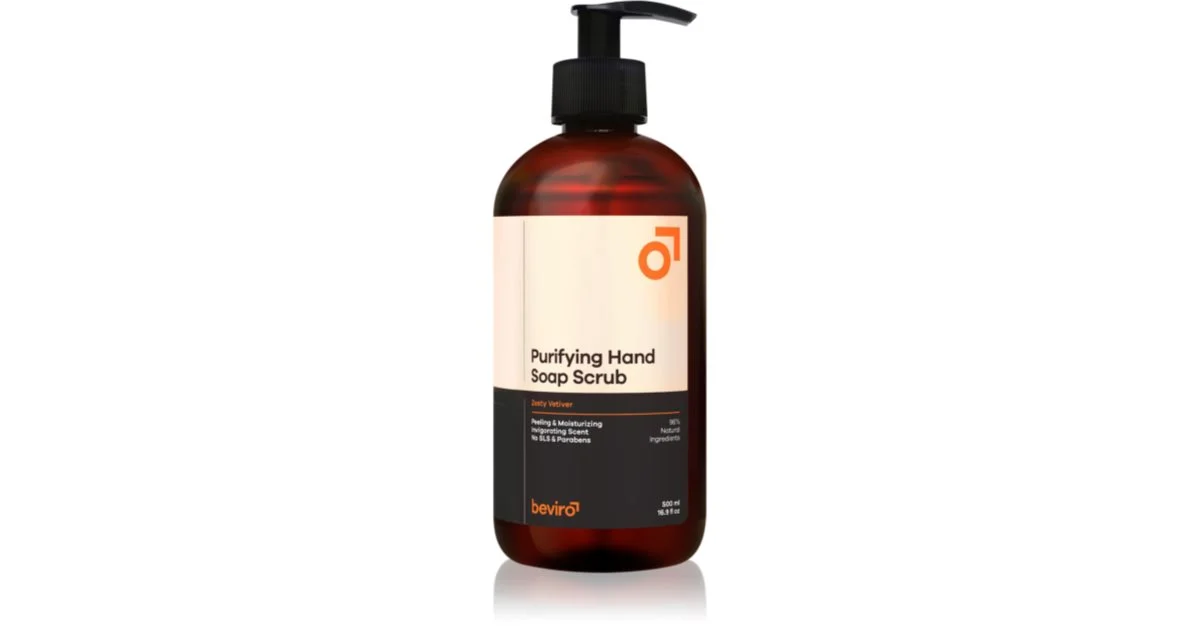 Beviro sapone purificante detergente effetto scrub Zesty Vetiver 500 ml