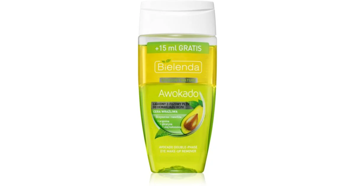 Bielenda Avocado struccante delicato bifasico per occhi sensibili 140 ml