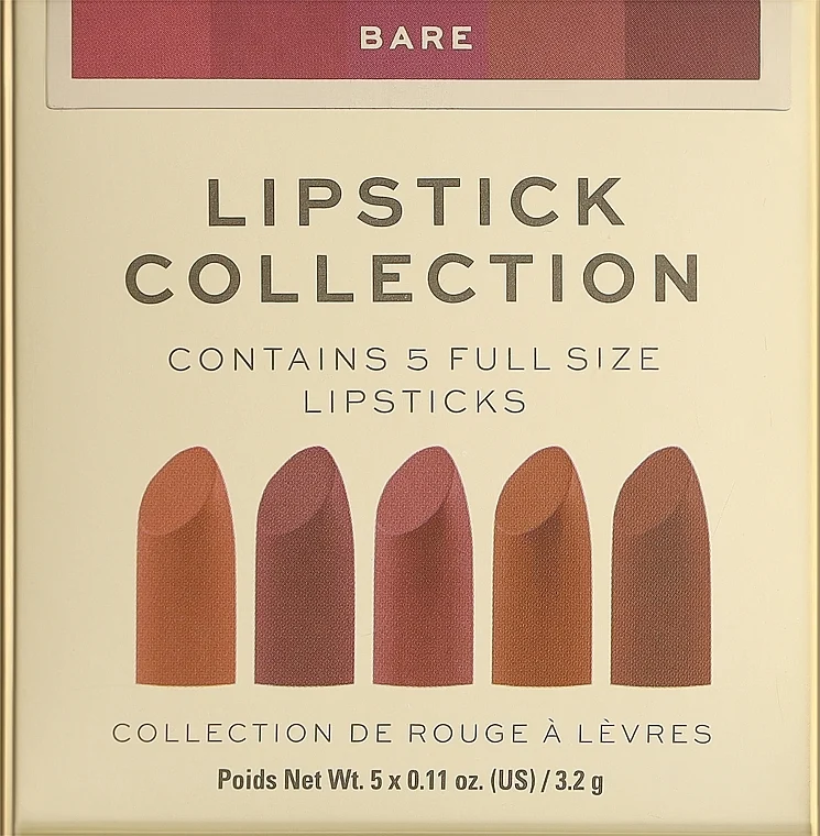 Revolution Pro 5 Lipstick Collection Bare (lipstick/5x3.2g)