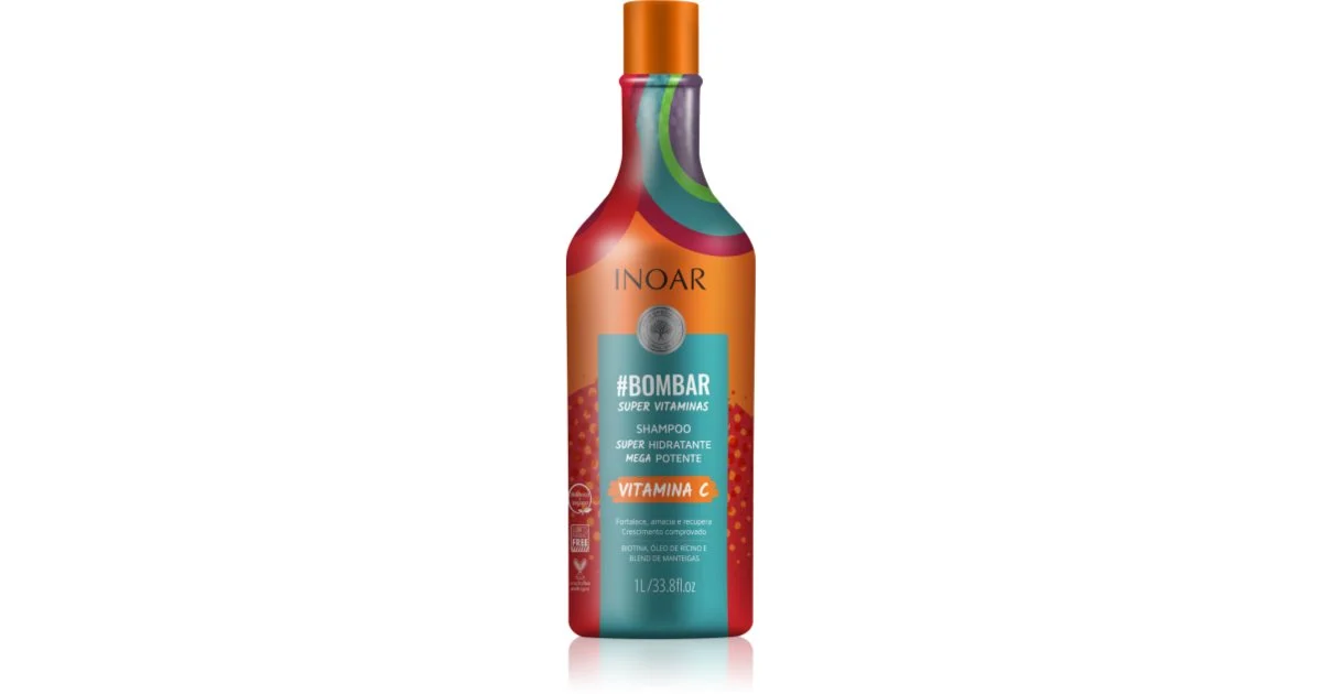 INOAR #Bombar Super Line Super Vitaminas shampoo con vitamina C 1000 ml