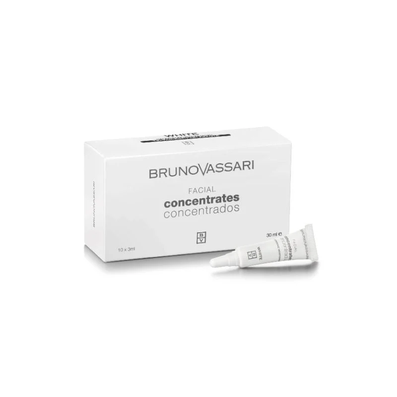 Set Bruno Vassari Concentrato sbiancante bianco per il viso 10 pezzi 3 ml
