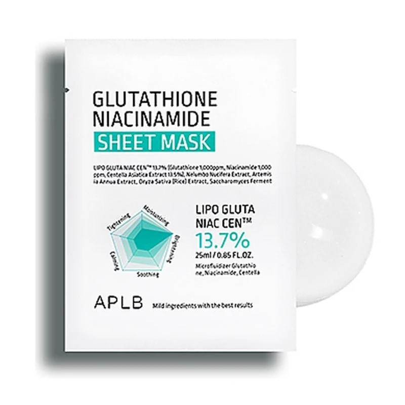 Maschera in tessuto al glutatione niacinamide 25ml