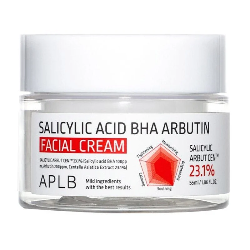 Crema viso all'acido salicilico BHA e arbutina 55ml