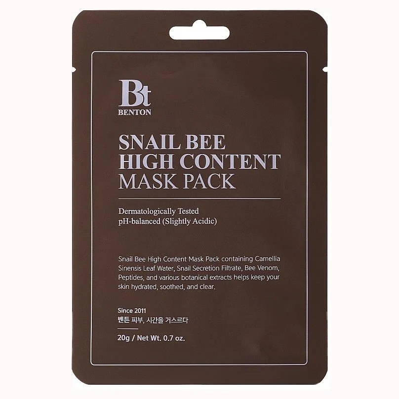 Foglio confezione maschera ad alto contenuto di ape lumaca 20g (1 Pz)