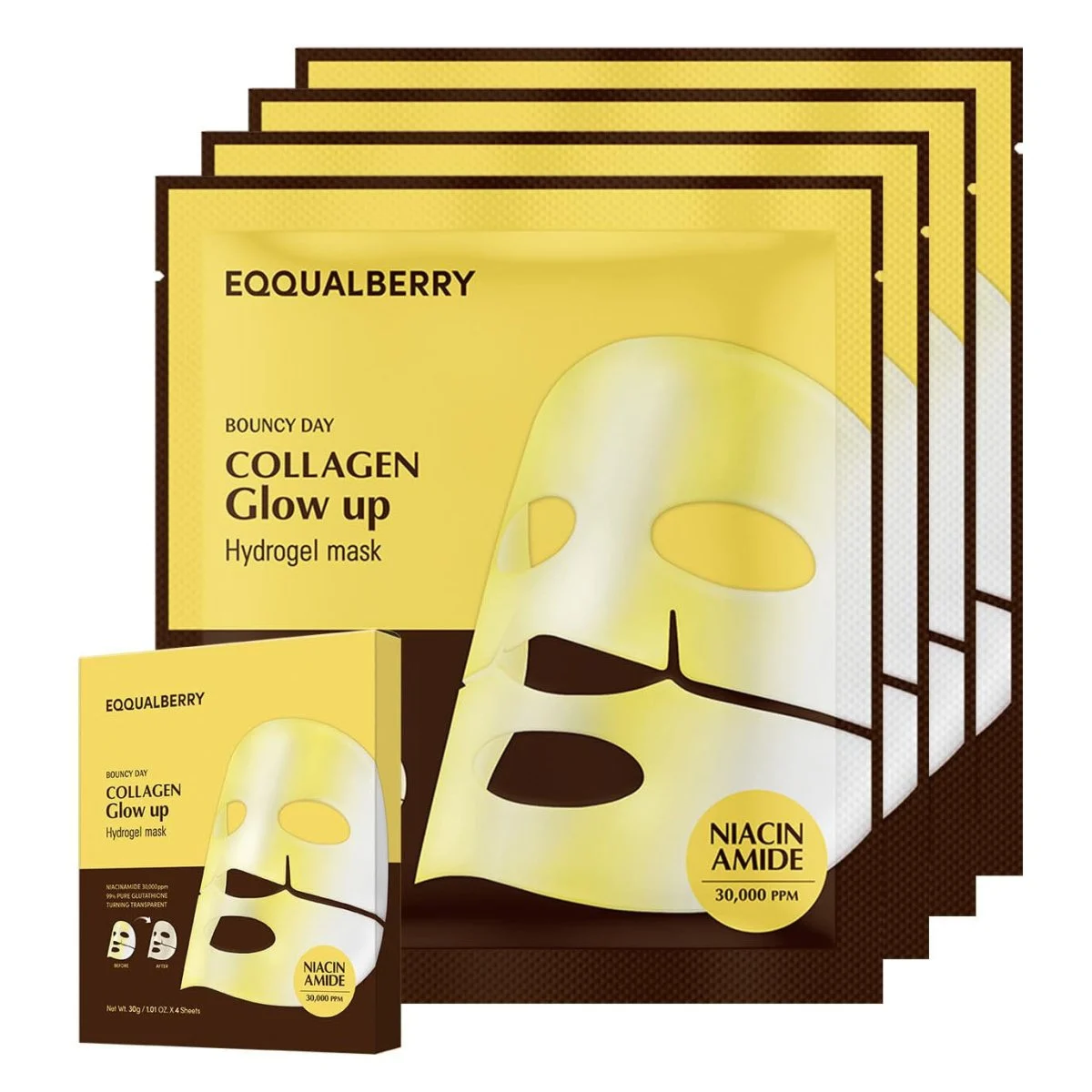 Maschera idrogel al collagene Glow Up 30g