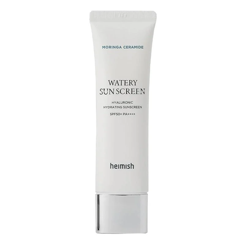 Crema solare idratante acquosa con moringa, ceramide e acido ialuronico, 50 ml