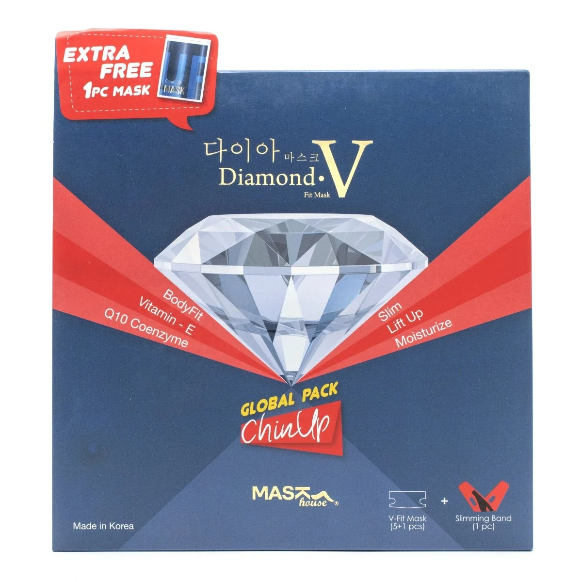 Set maschere Diamond V Fit (6 maschere V-Fit + 1 fascia dimagrante)