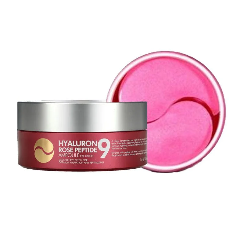 Benda per occhi con 9 fiale di peptide di rosa ialuronico (60 pezzi)