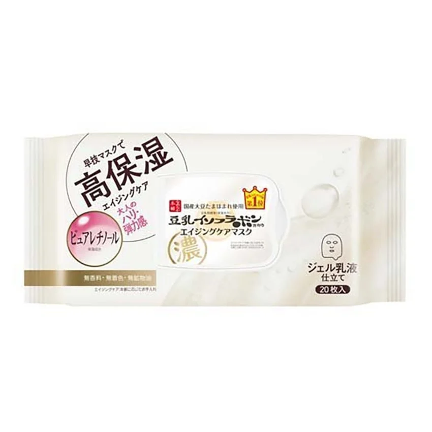 Nameraka Honpo Maschera per la cura delle rughe al latte di soia 20 pz