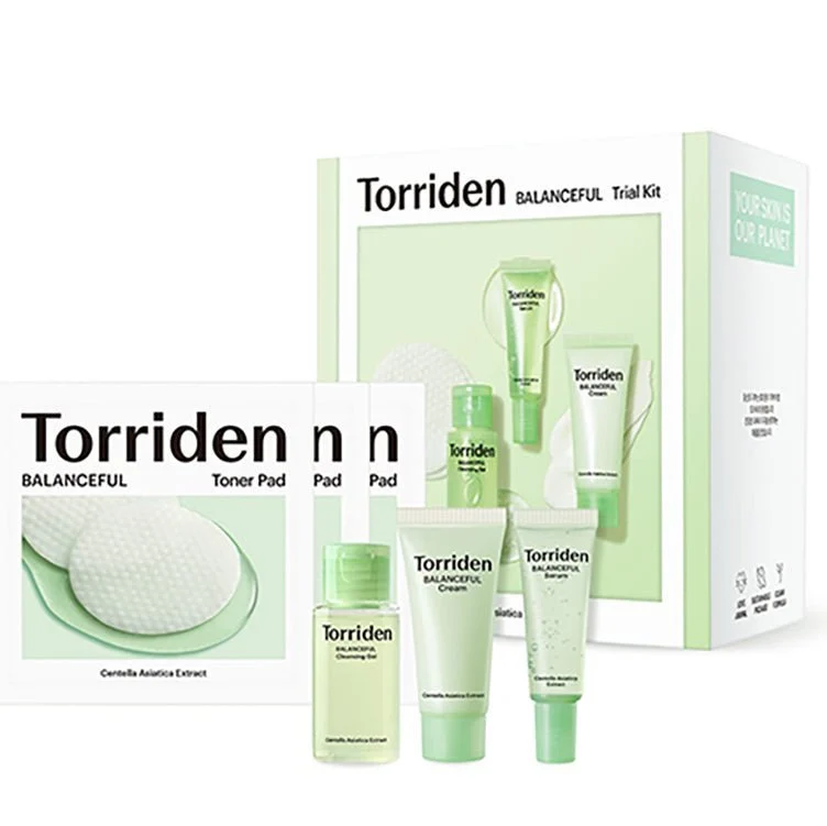 Kit di prova per la cura della pelle equilibrata