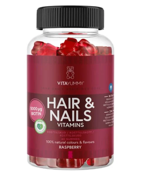 Vitayummy Hair & Nails Vitamins Raspberry (U)