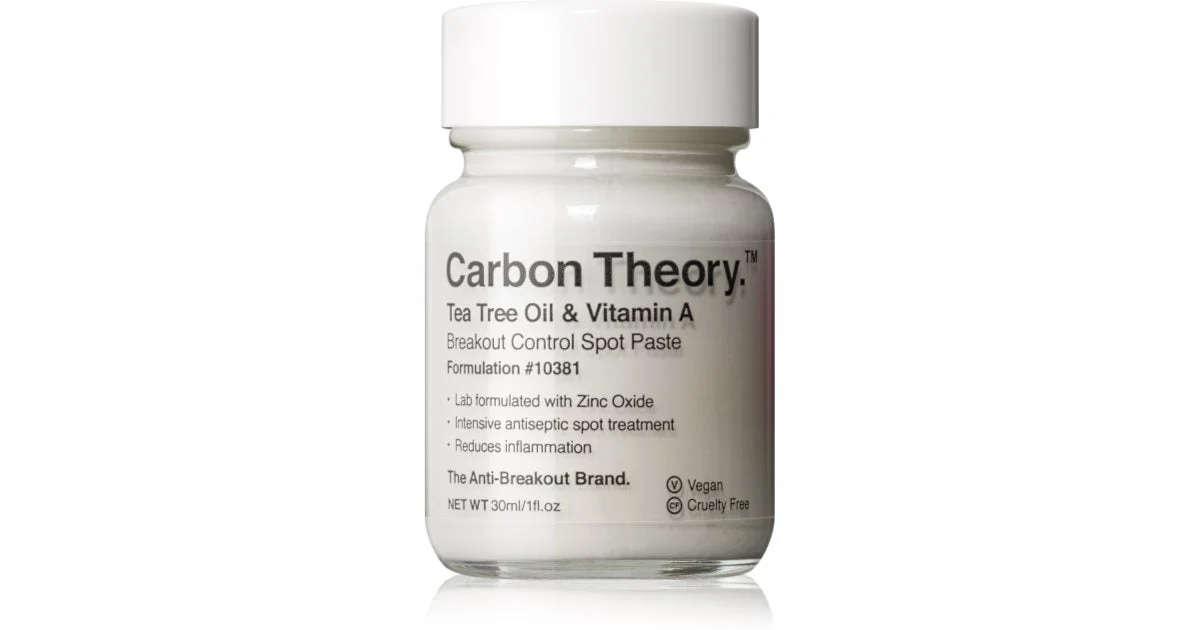 Carbon theory Pasta anti-macchia con olio di melaleuca e vitamina A - Cura locale contro le imperfezioni della pelle - 30 ml