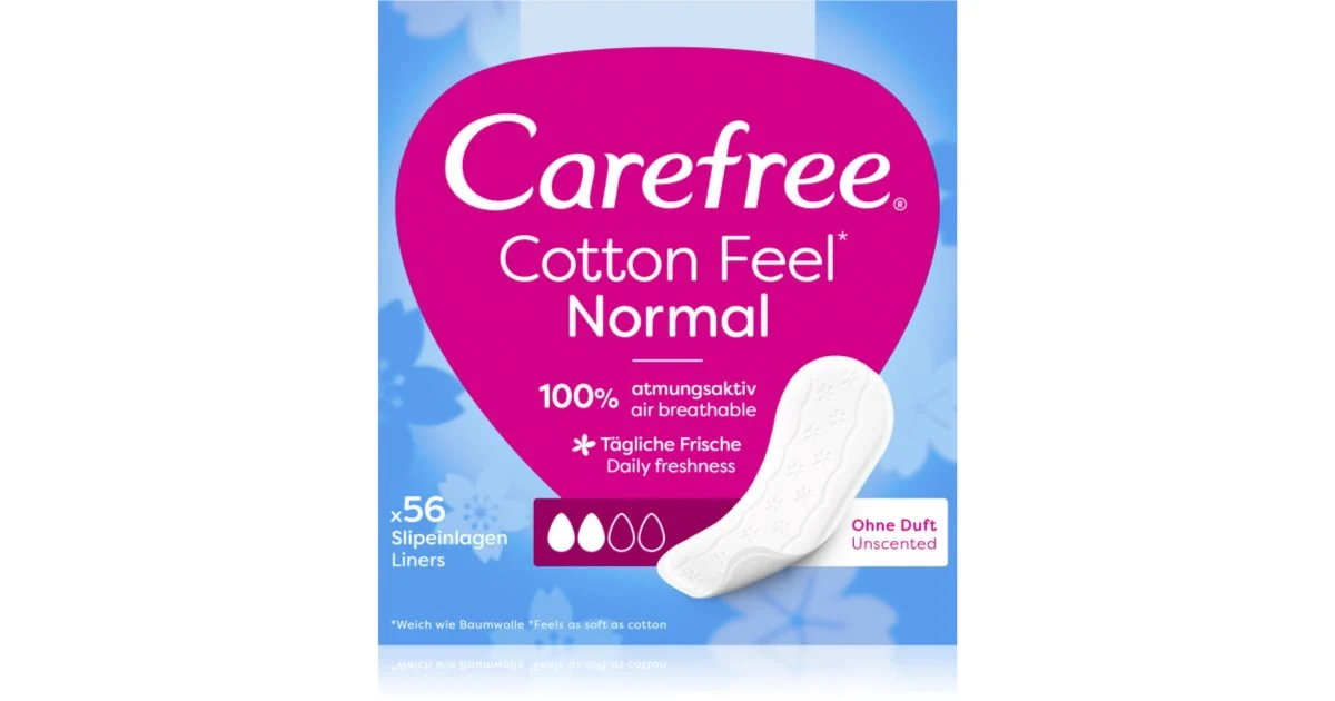 Carefree Salvaslip in cotone con estratto di cotone - 56pezzi