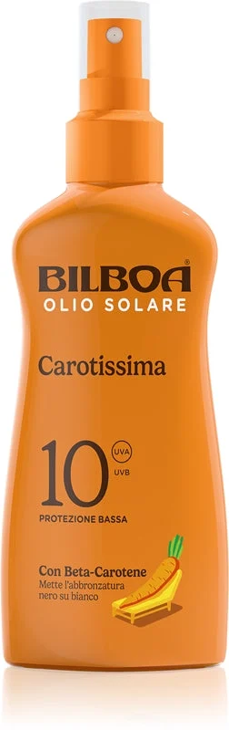 Bilboa Carotissima Olio olio abbronzante in spray con beta-carotene SPF 10 200 ml