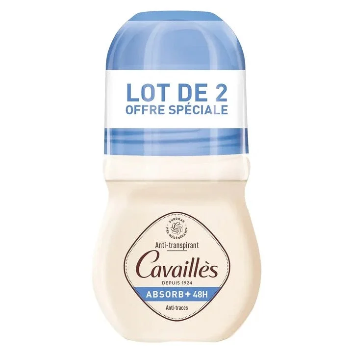 Cavaillès - Absorb+ 48H - Antitraccia - Deodorante Roll-On 2x50ml