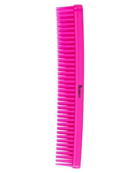 Denman Detangle & Tease Three-Row Comb Pink
