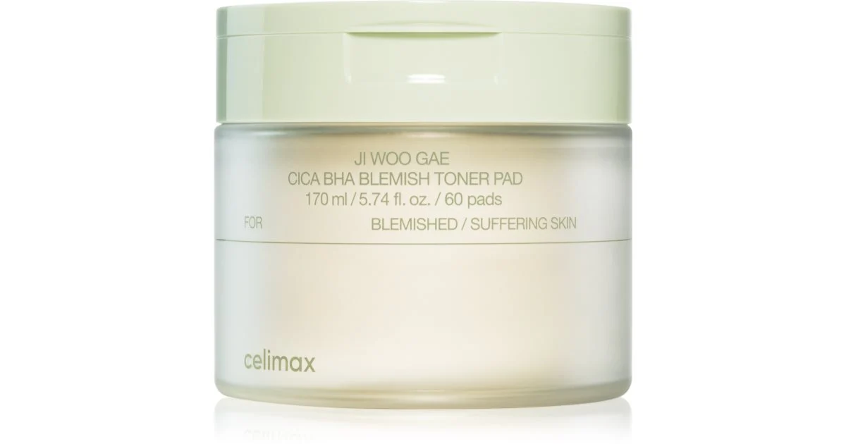 celimax Ji Woo Gae Cica BHA Pad dischetti esfolianti per pelli sensibili con tendenza all'acne 60 pezzi