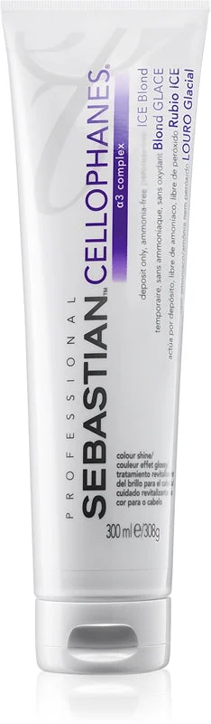 Sebastian Professional Cellophanes maschera triplo uso per capelli colorati biondo ghiaccio 300 ml