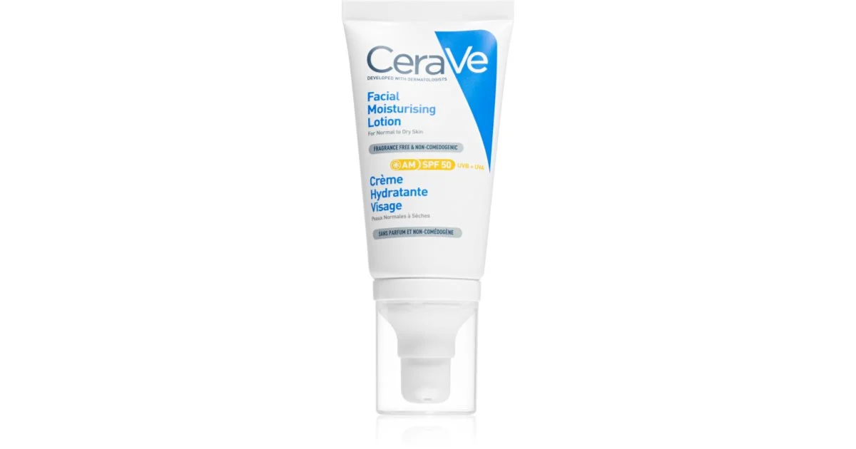 Cerave Crema Viso Idratante SPF50 - Pelle da Normale a Secca 52ml
