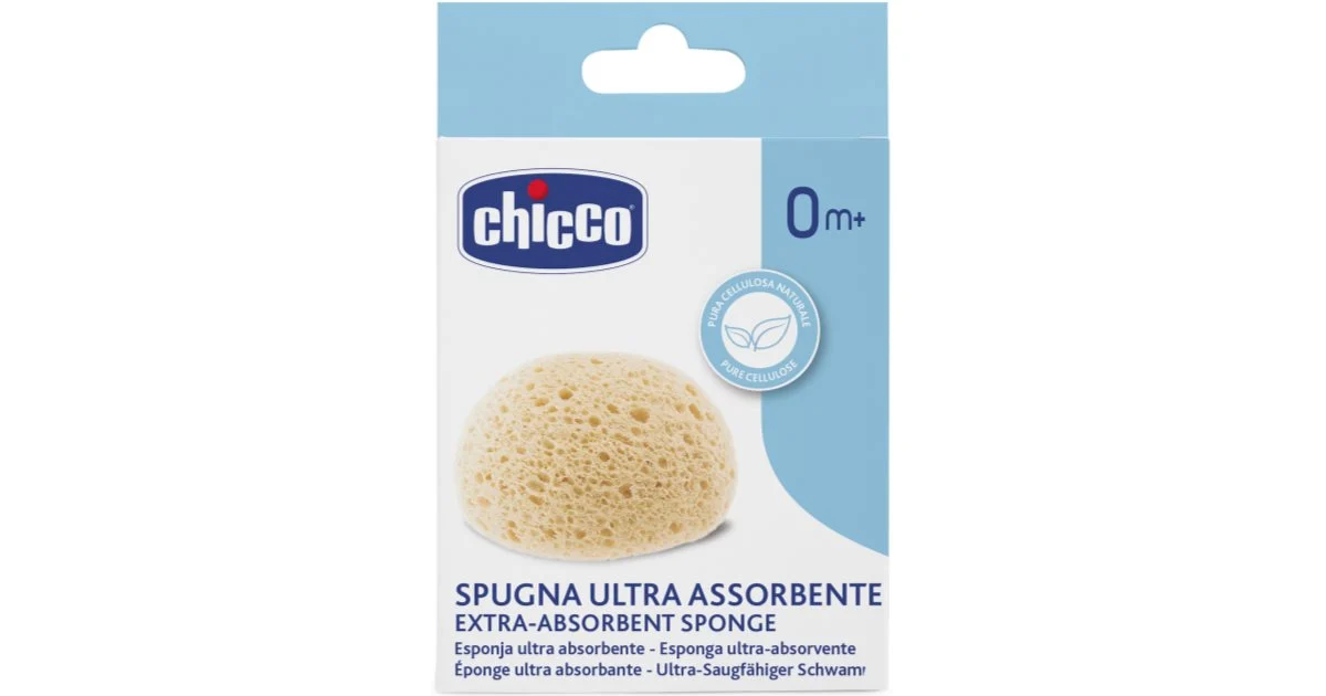 Chicco Extra-Assorbente spugna detergente per bambini 0m+ 1 pz